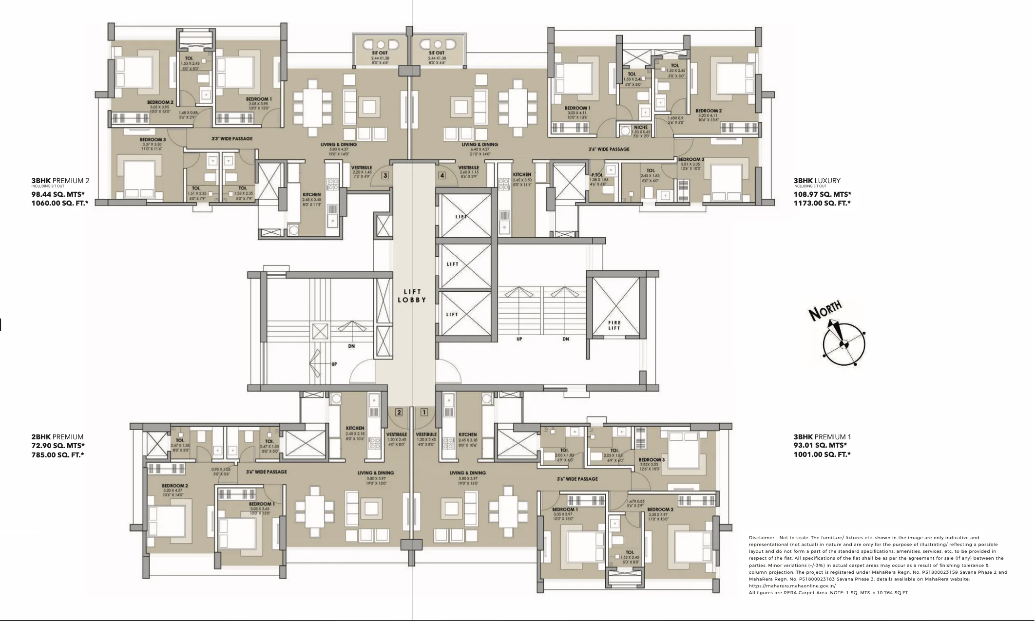Savana Phase I, Kandivali East — floor plan 1