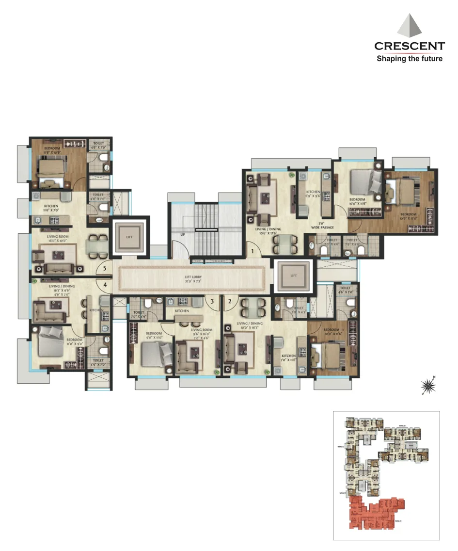 Crescent Nexus Phase 1, Santacruz East — floor plan 1