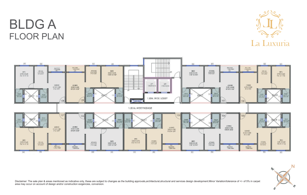 La Luxuria, Thane West — floor plan 1