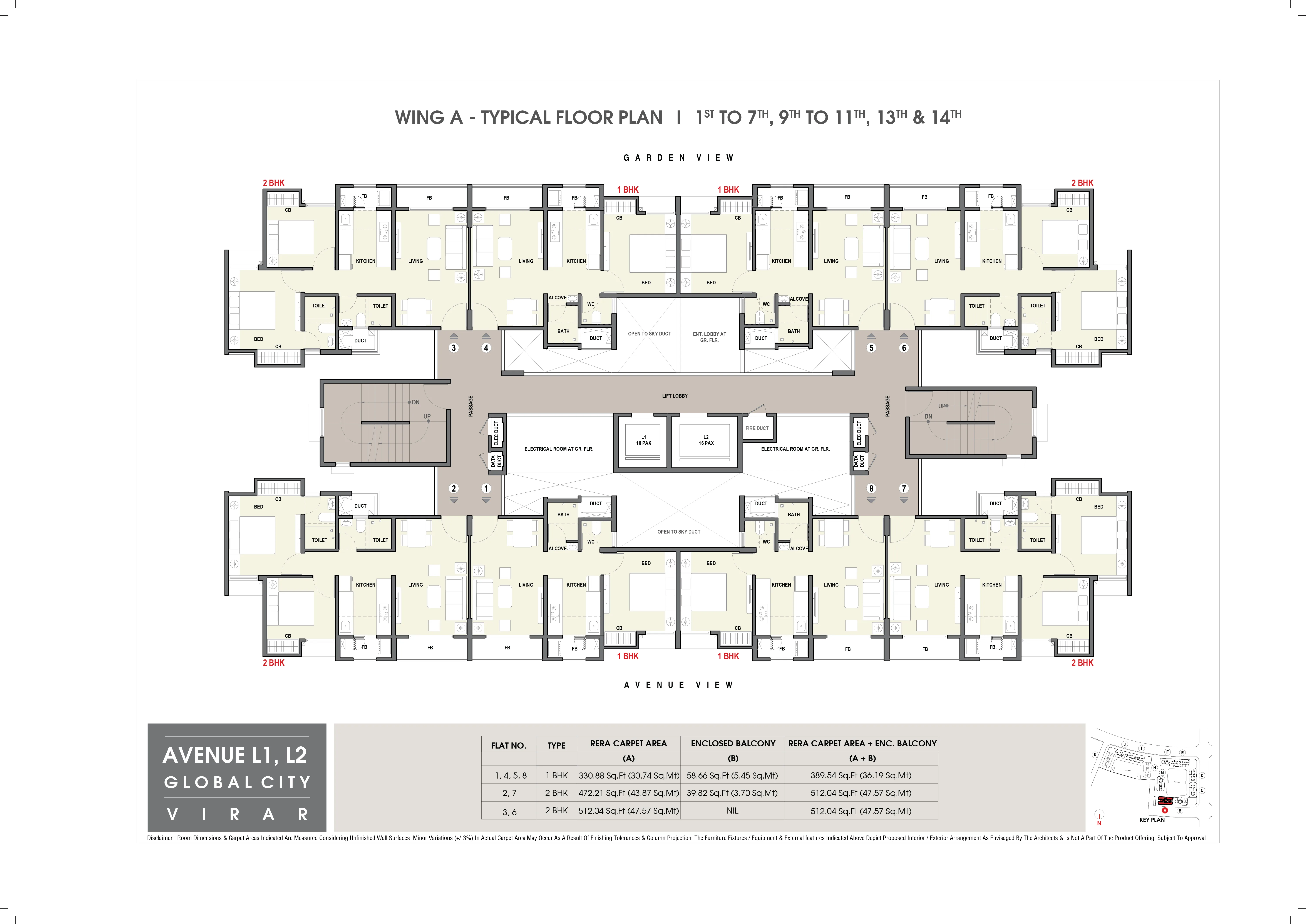 Rustomjee Avenue L1, Virar — floor plan 1