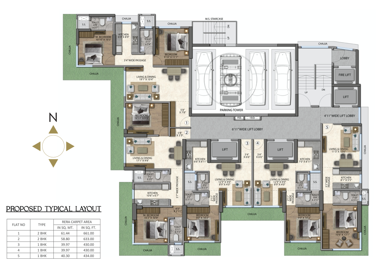 Sapphire, Mahim — floor plan 1