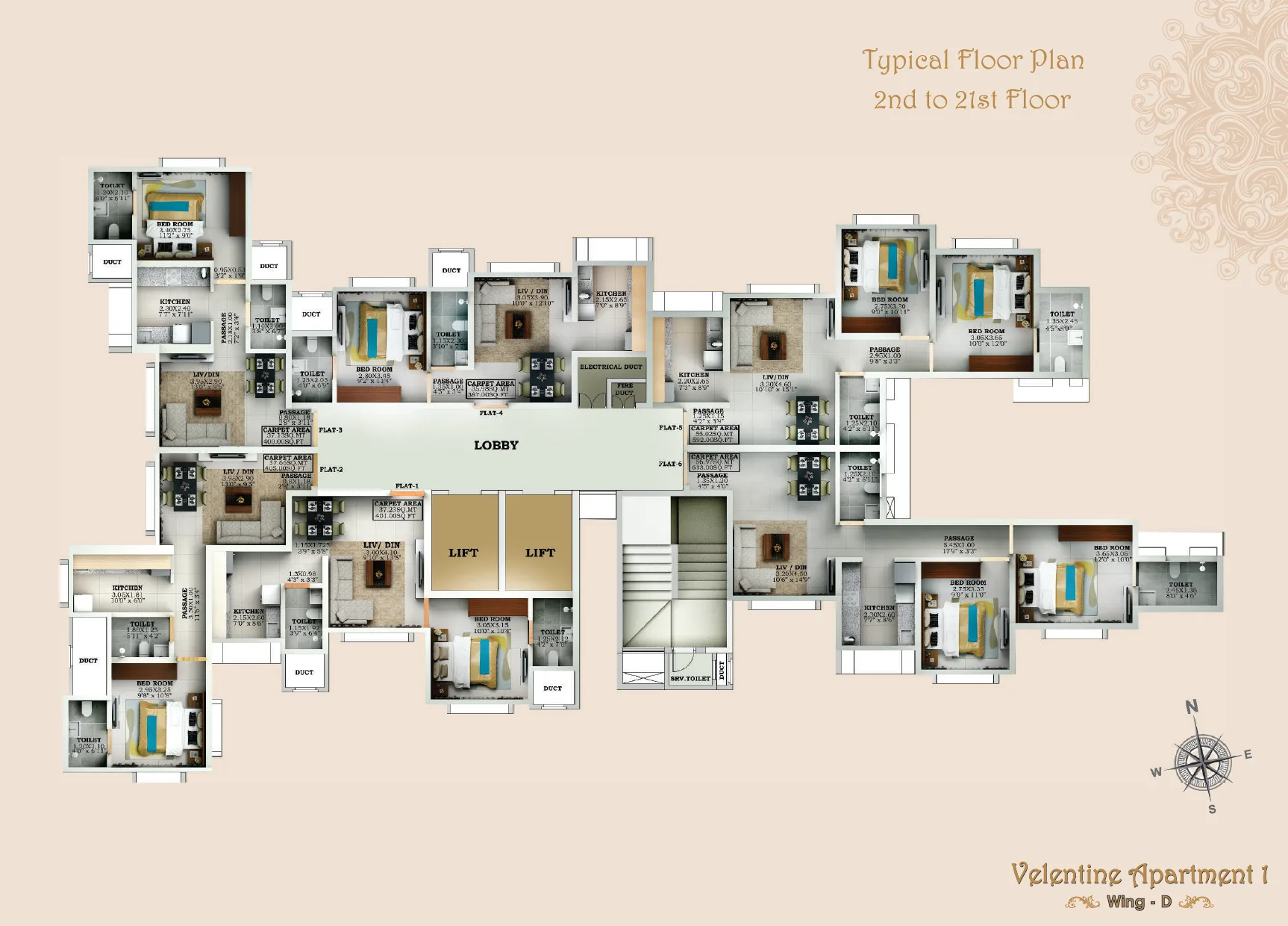 Velentine Apartment, Malad East — floor plan 1