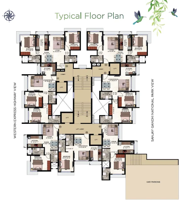 Romell Allure, Borivali East — floor plan 1