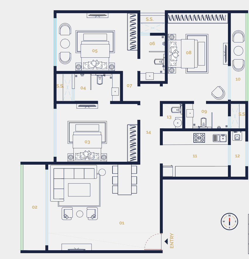 Mirchandani Triton, Santacruz West — floor plan 1