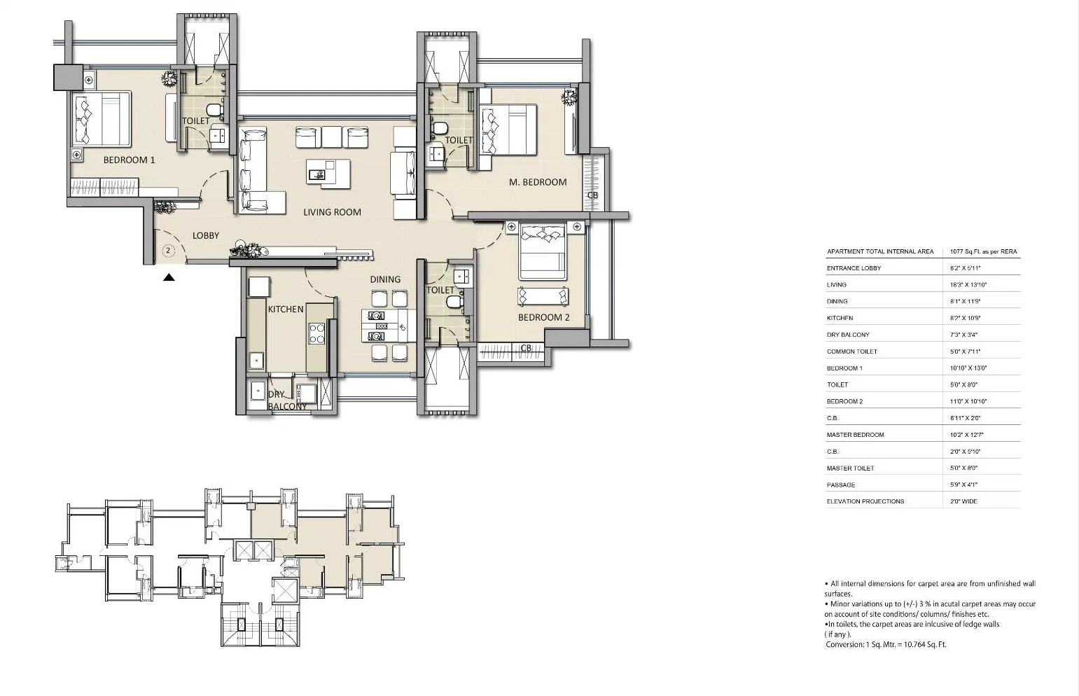 Neelkanth Lake View, Thane West — floor plan 1