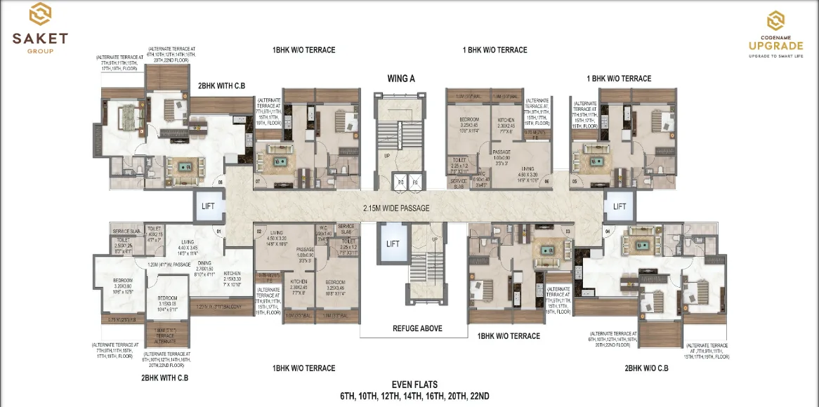 Saket World, Kalyan — floor plan 1