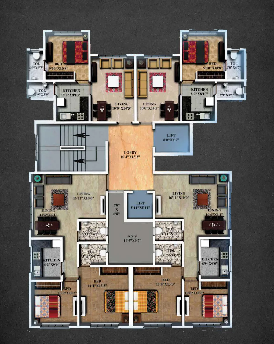 Jay Celestial, Andheri West — floor plan 1