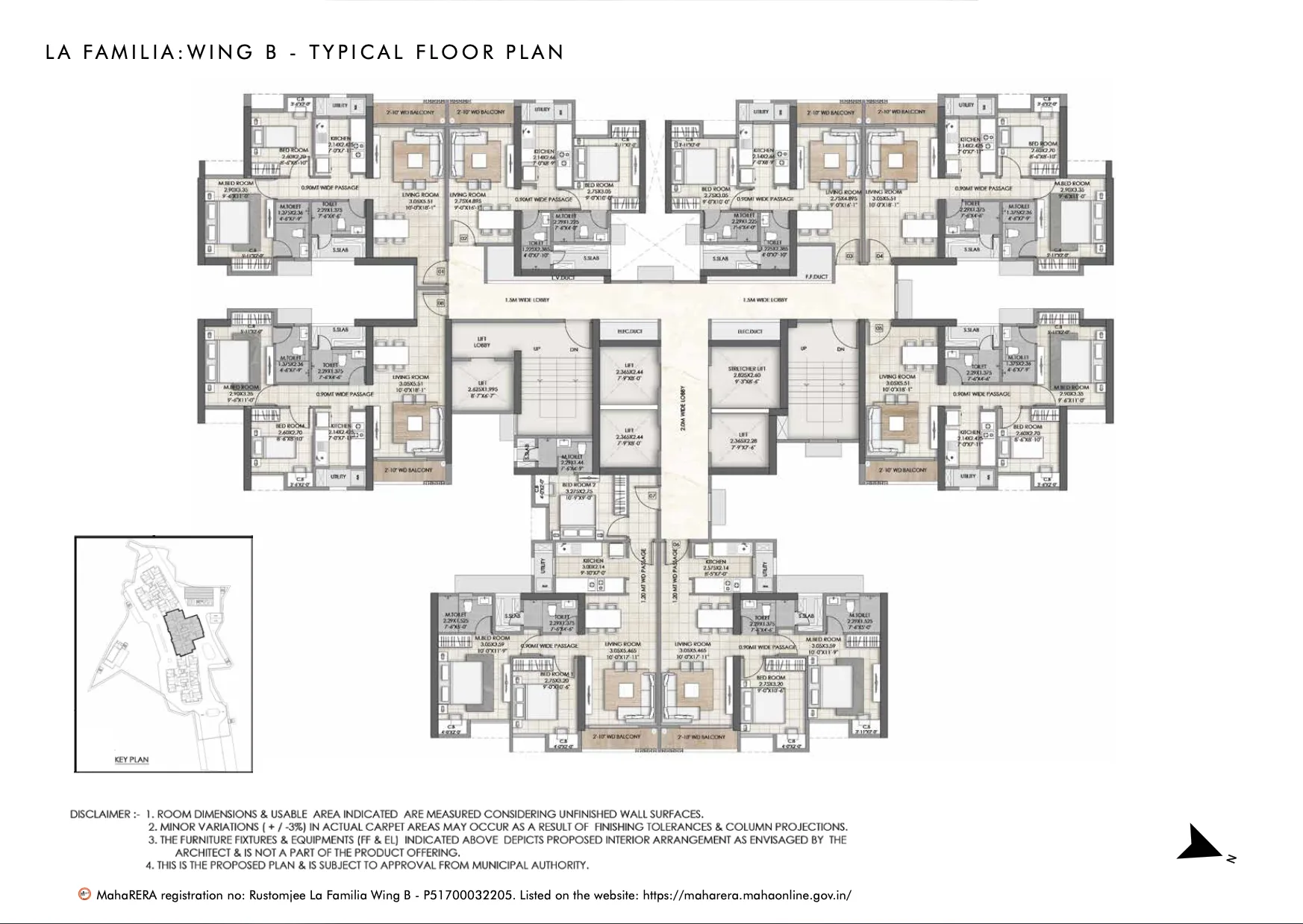 Rustomjee La Vie Wing D, Thane West — floor plan 1