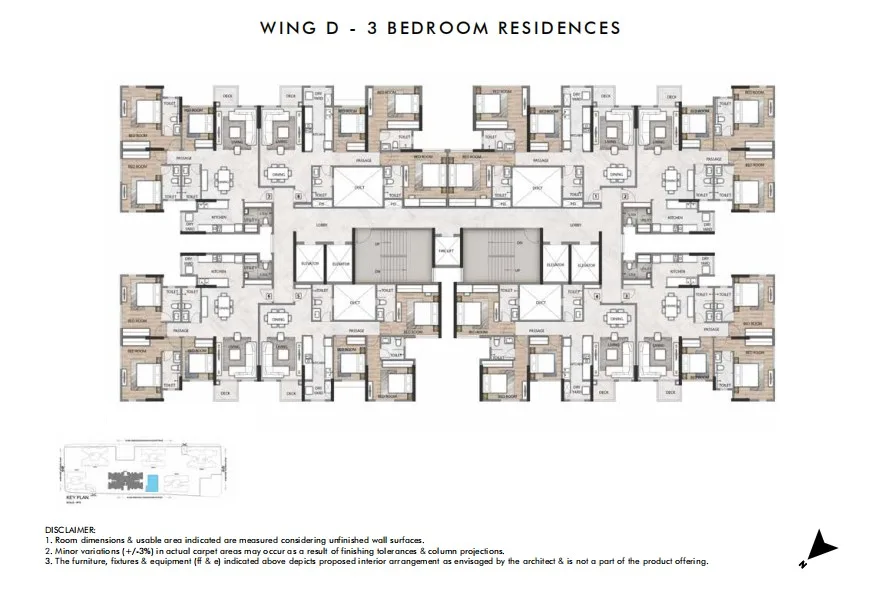 Rustomjee Seasons - Wing D, Bandra East — floor plan 1