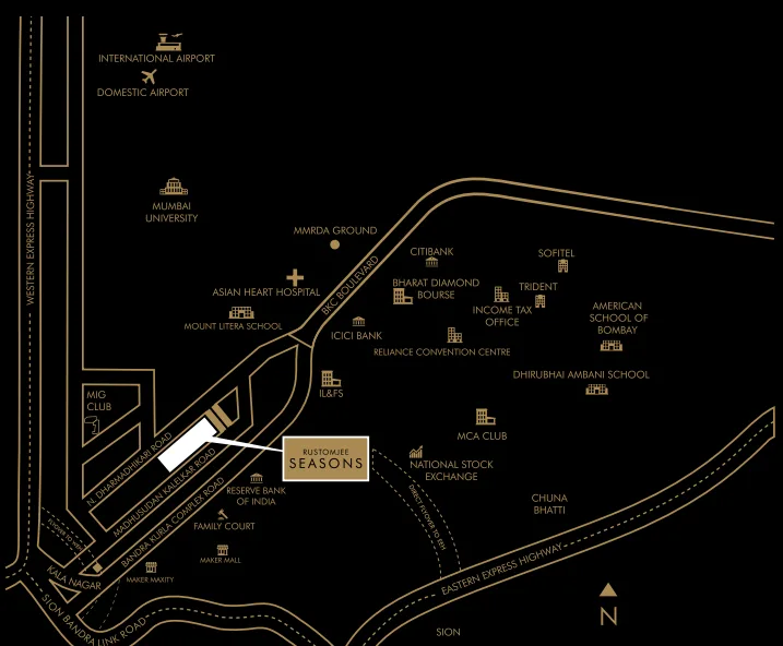 Rustomjee Seasons - Wing D, Bandra East — floor plan 2