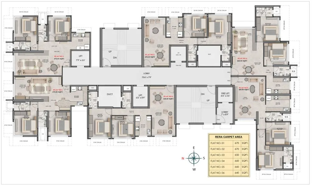 DLH Leo Tower, Andheri West — floor plan 1