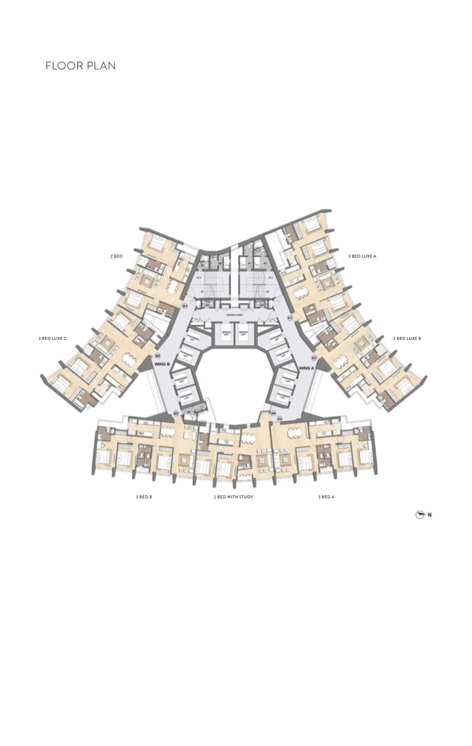 Lodha Adrina, Worli — floor plan 1