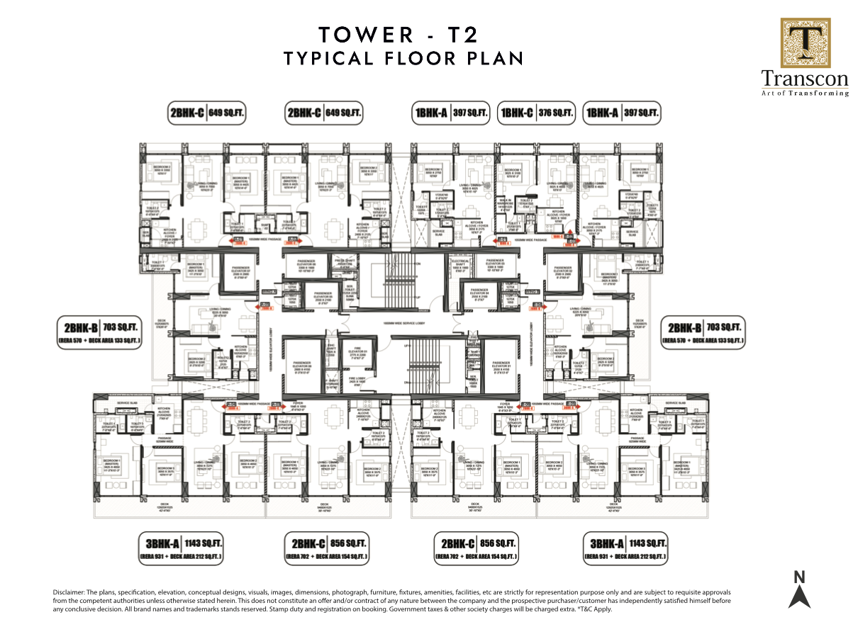 Transcon Triumph Tower 3, Andheri West — floor plan 1