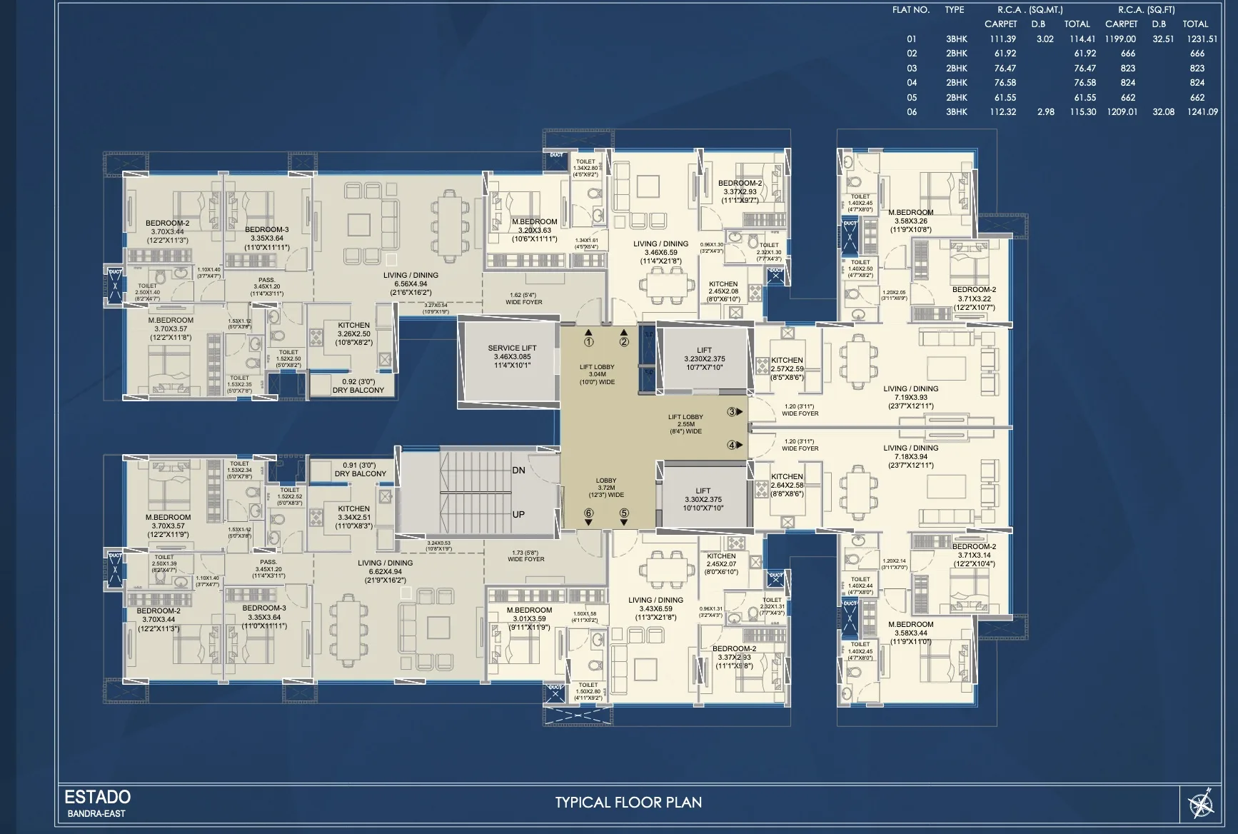 Estado, Bandra East — floor plan 1