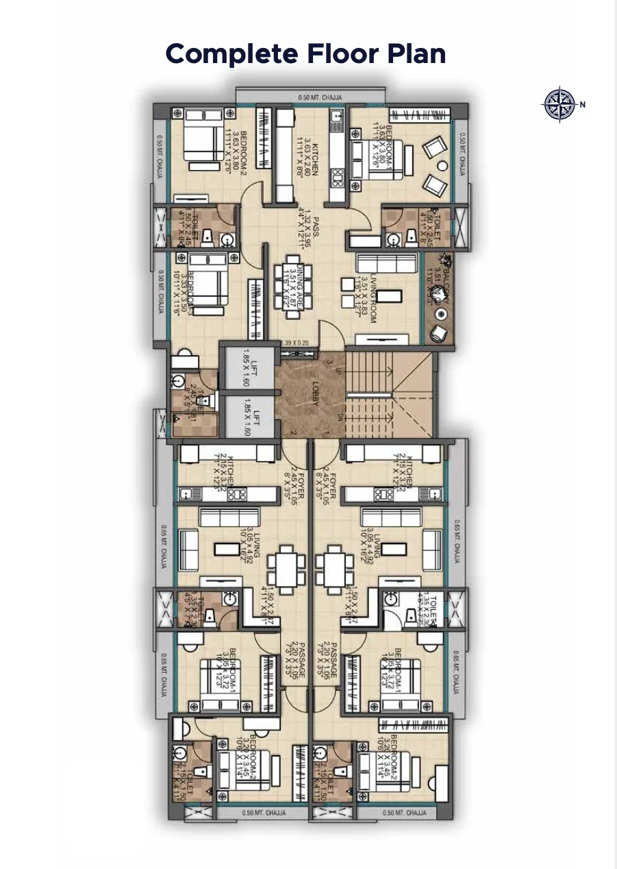 Nine Aces, Khar West — floor plan 1