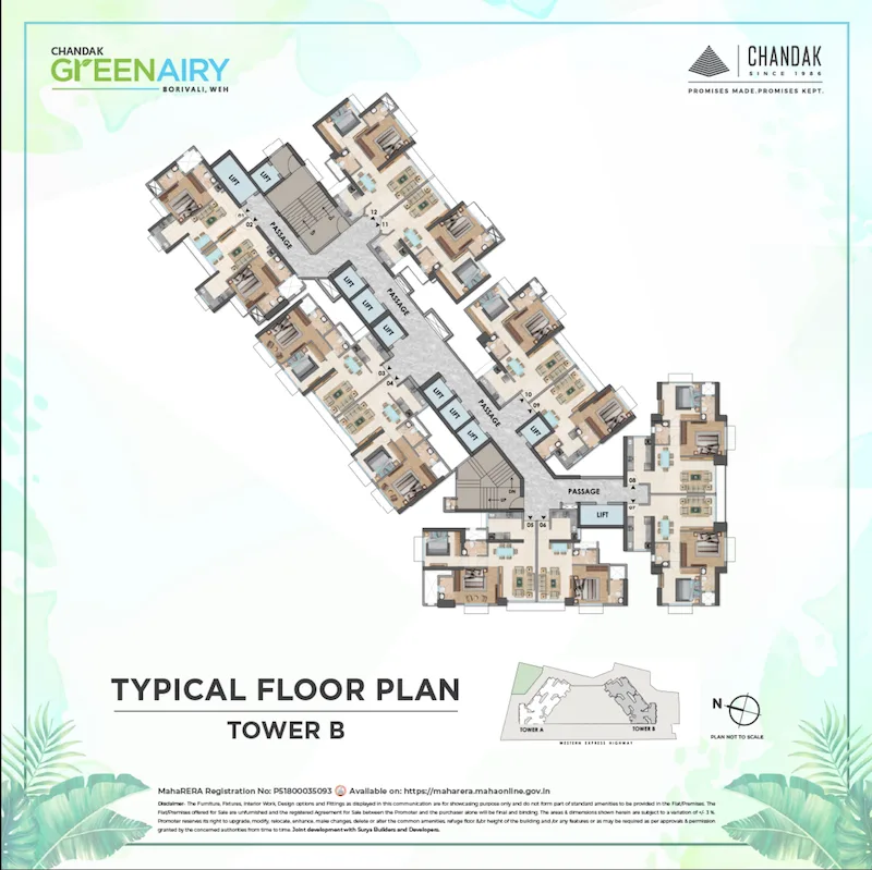 Chandak Greenairy, Borivali East — floor plan 1