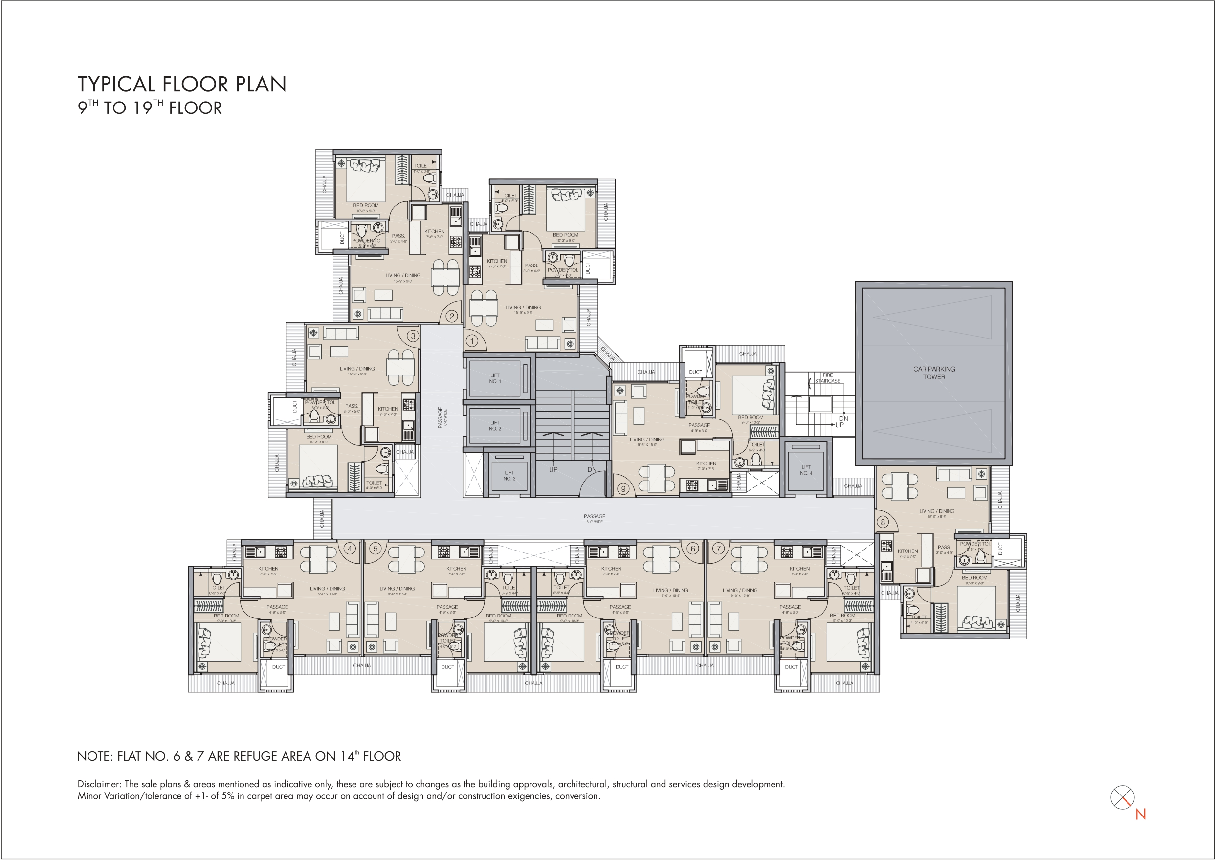 Ruparel Livia, Kurla — floor plan 1