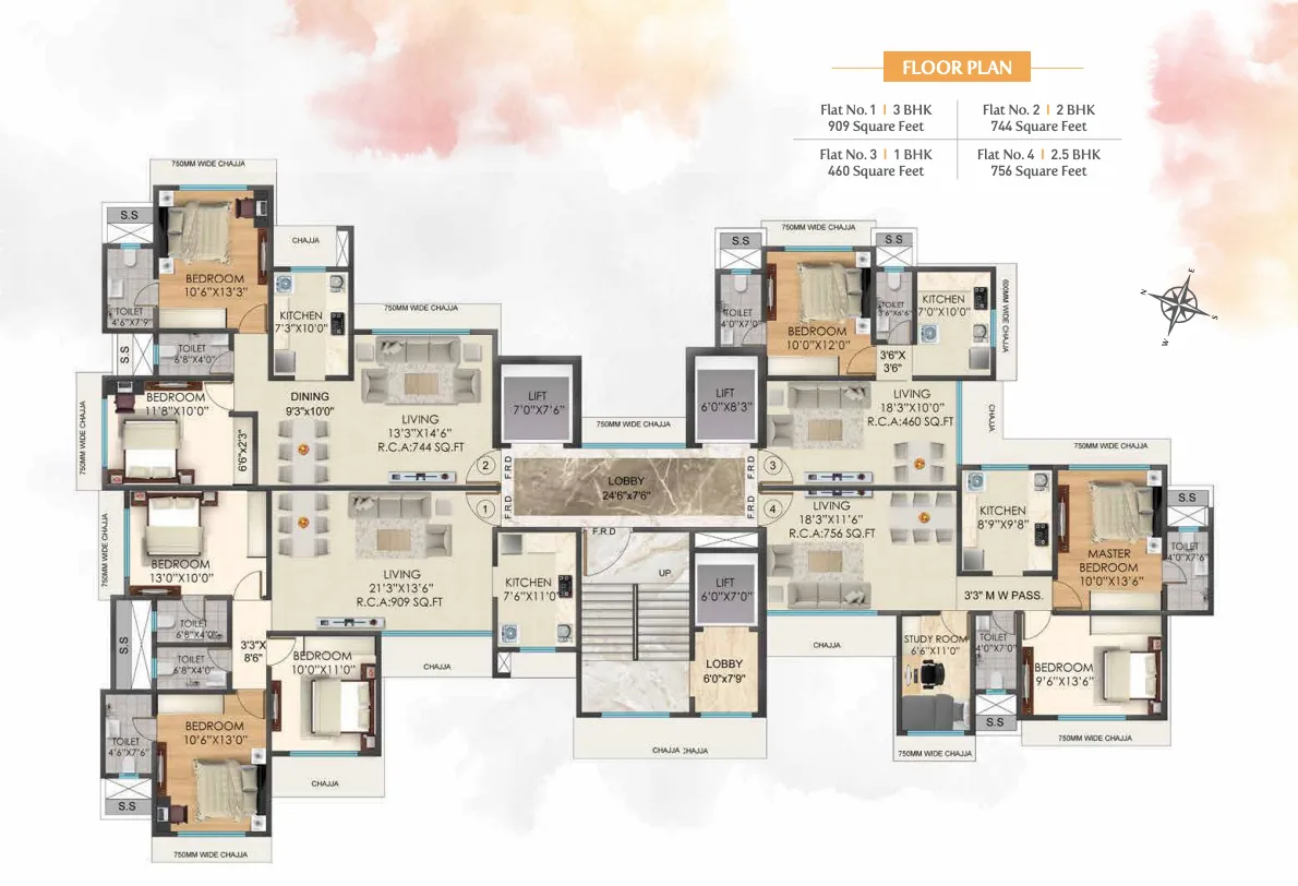 Sharon Rose, Malad West — floor plan 1