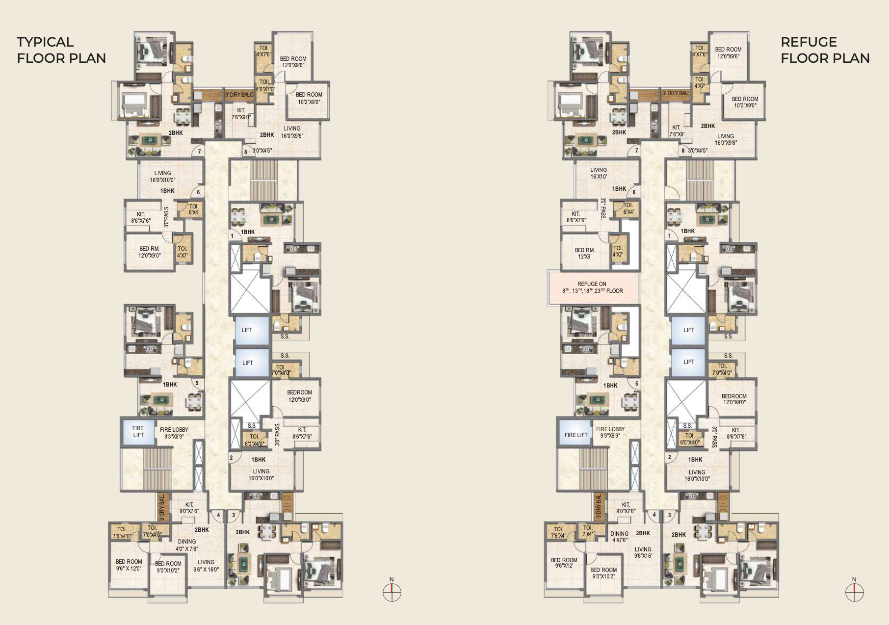 Triveni Crown, Kalyan — floor plan 1