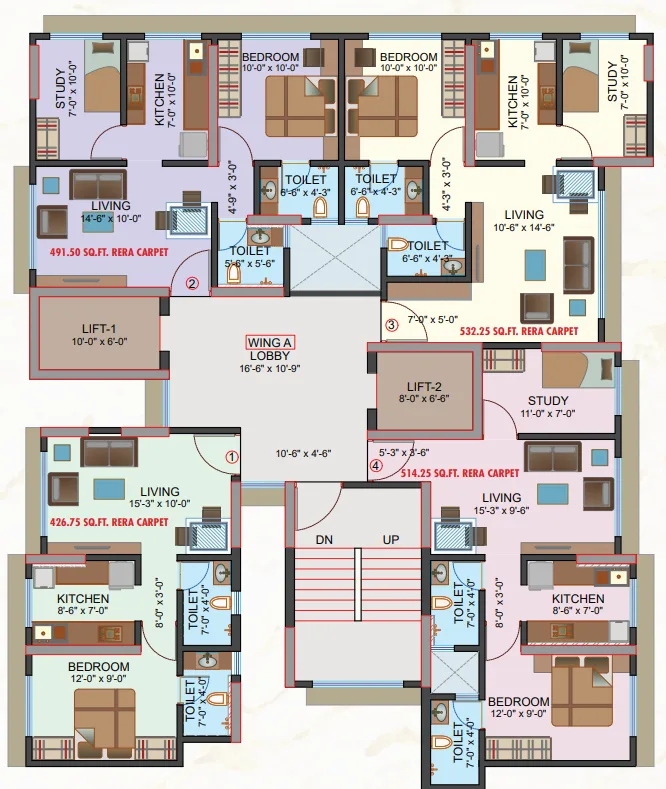 Pearl Regency, Andheri West — floor plan 1