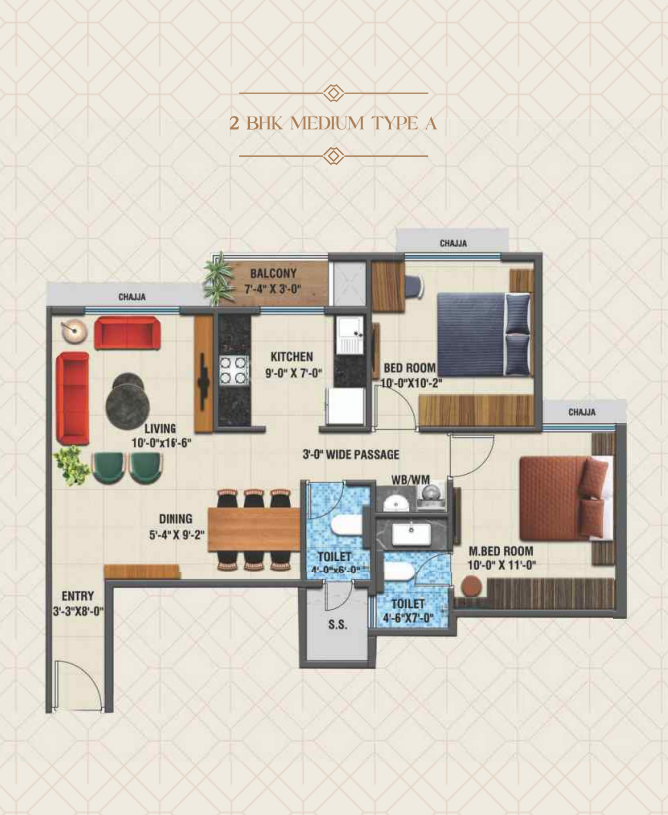 Arihant Advika, Vashi — floor plan 1