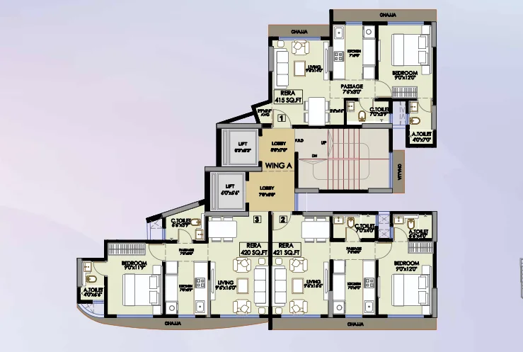 Sayba Pearl Hans, Kurla — floor plan 1