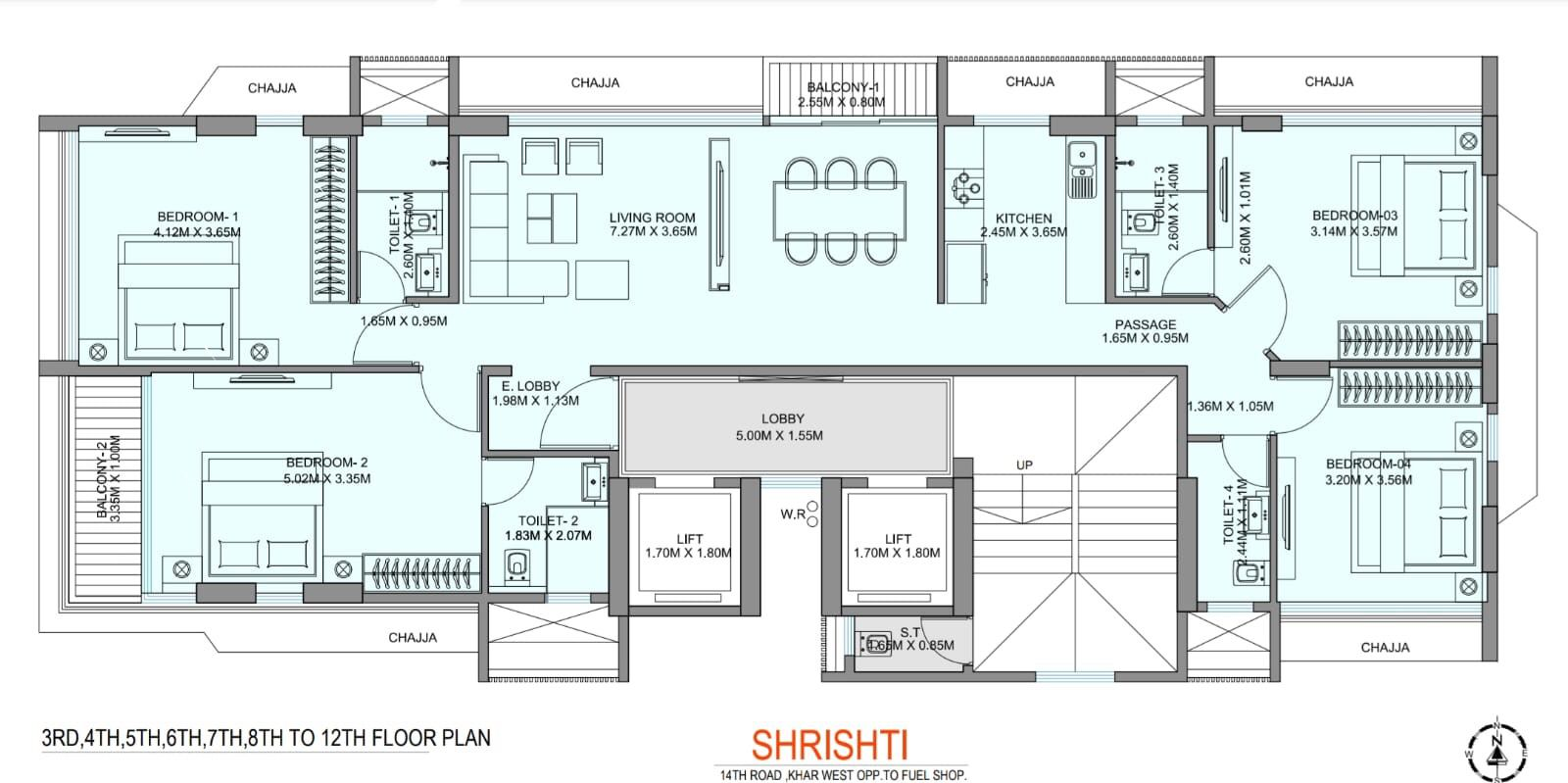 Shrishti, Khar West — floor plan 1