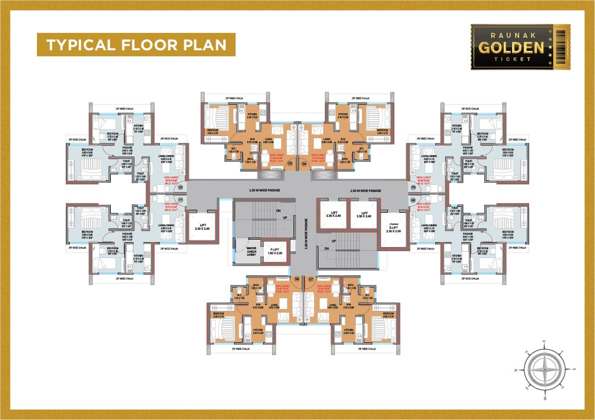 Raunak City Sector IV - D5, Kalyan — floor plan 1