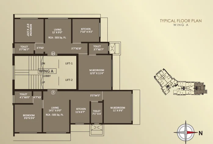 Vraj One, Andheri West — floor plan 1