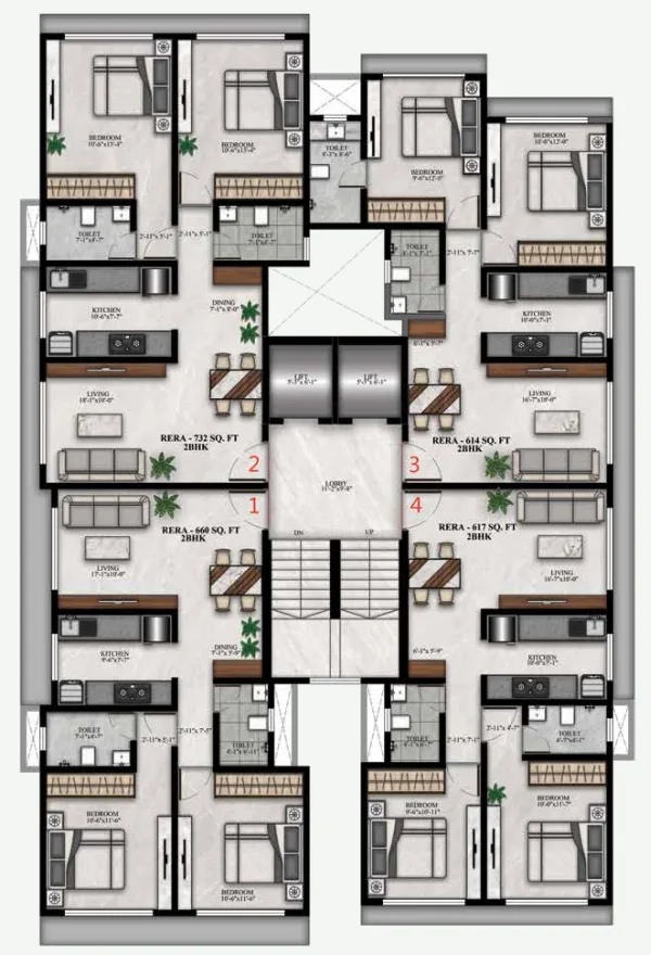Rishabraj Gardenia, Jogeshwari — floor plan 1