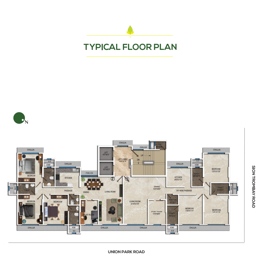 Ekta Crest, Chembur — floor plan 1