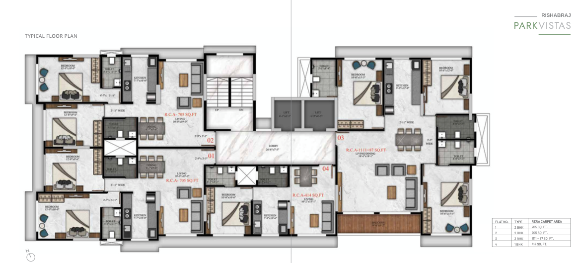 Rishabraj Park Vistas, Borivali West — floor plan 2