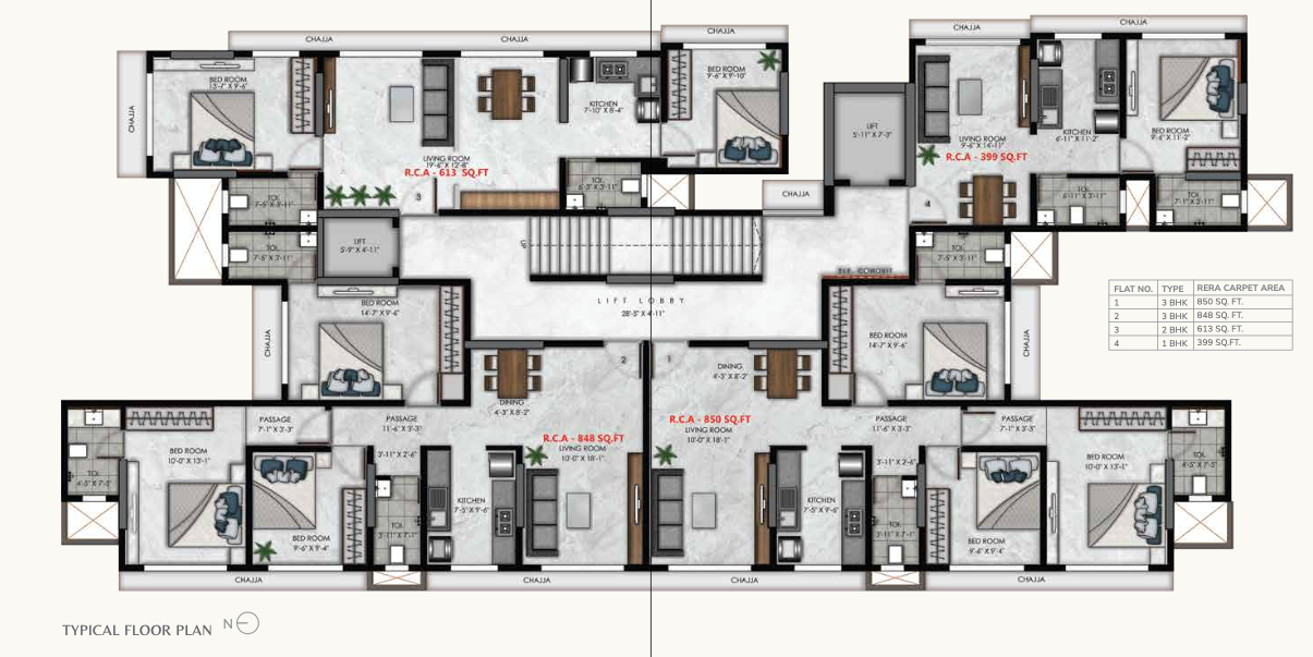 Rishabraj Villa Stella, Borivali West — floor plan 1