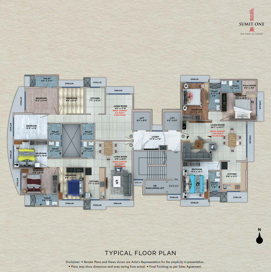 Sumit One, Borivali West — floor plan 1