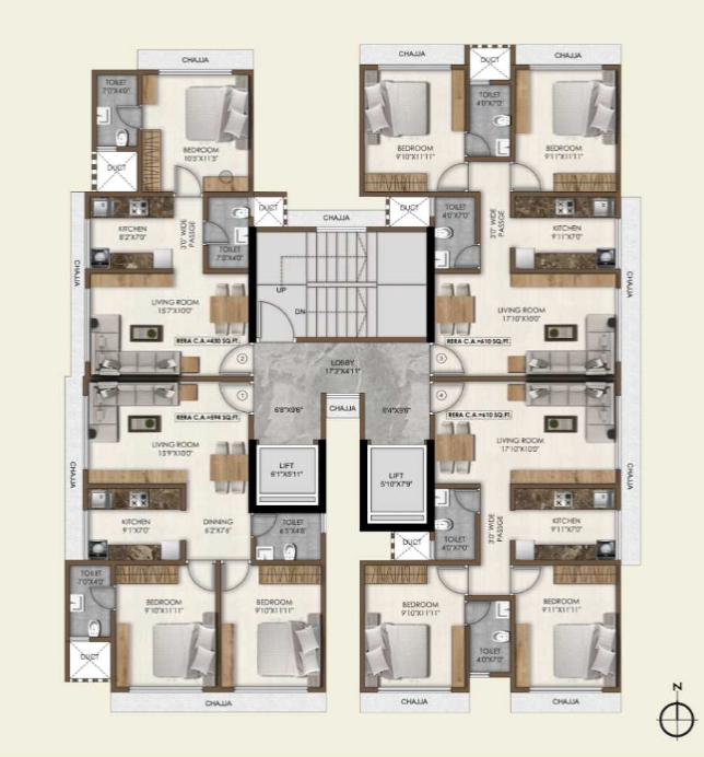 Rushabh Residency, Malad East — floor plan 1