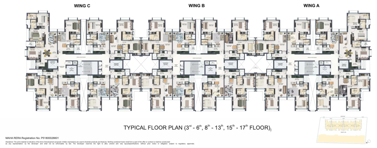 Nahar Amaryllis, Powai — floor plan 1