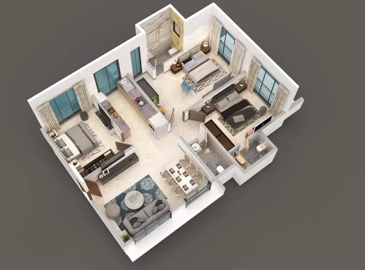 Monarch Shree Dutta Digambar, Borivali West — floor plan 1