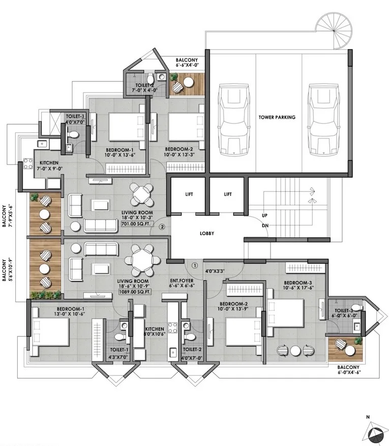 Atharv Heights, Vile Parle East — floor plan 1