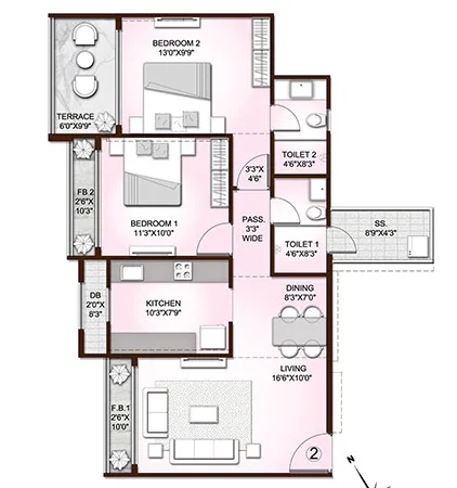 Tycoons Square - Avenue 1, Kalyan — floor plan 1