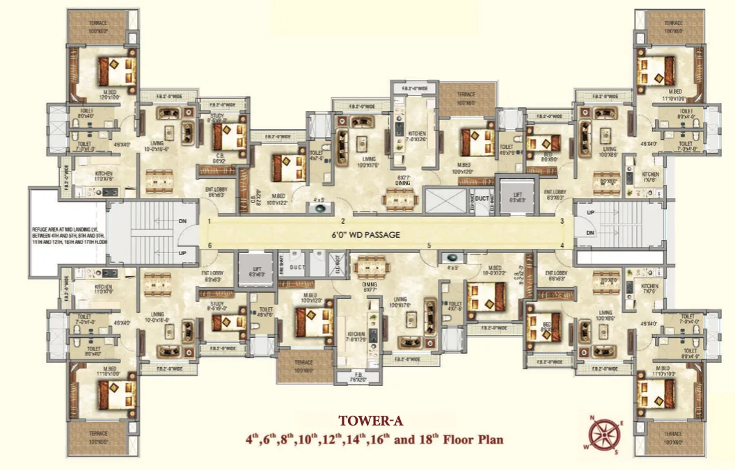 Sunrise E, Mumbai — floor plan 1