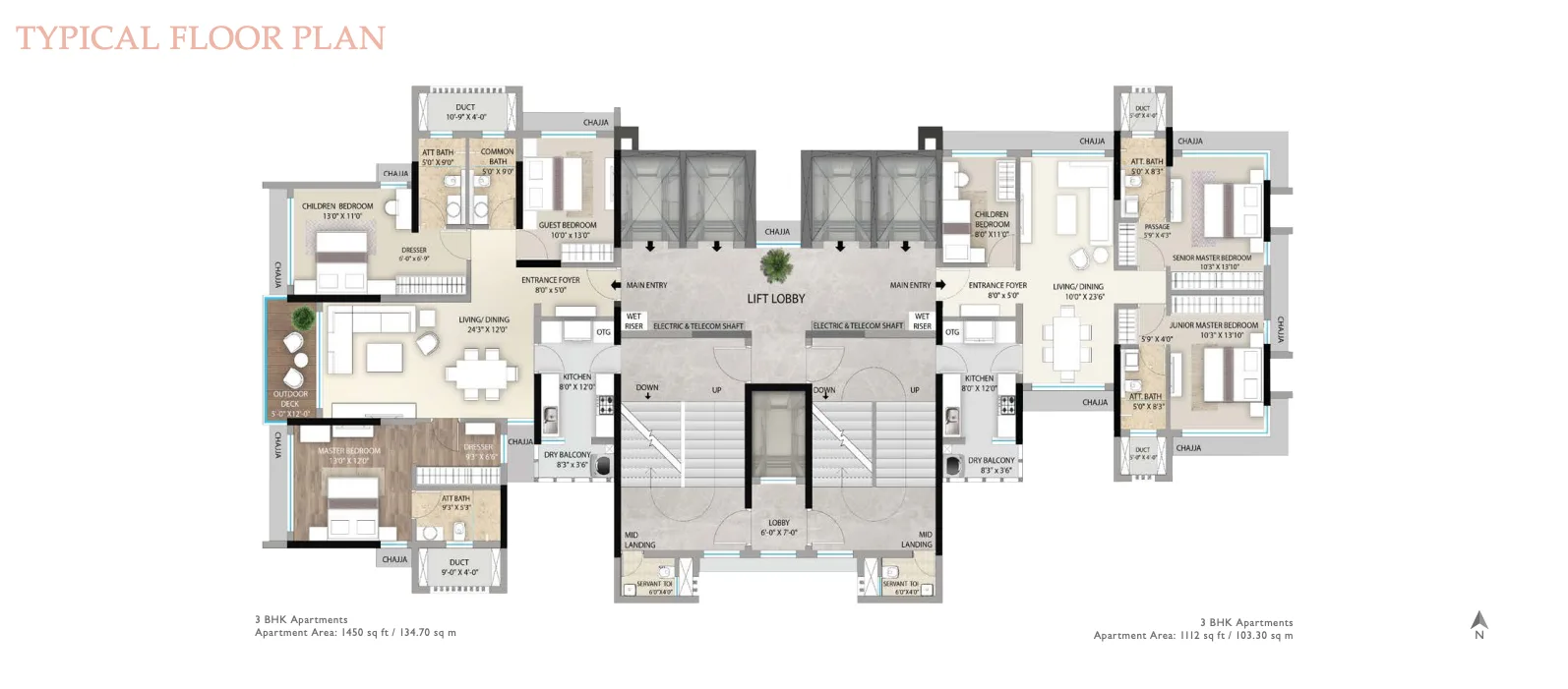 Jewel Crest, Matunga — floor plan 1