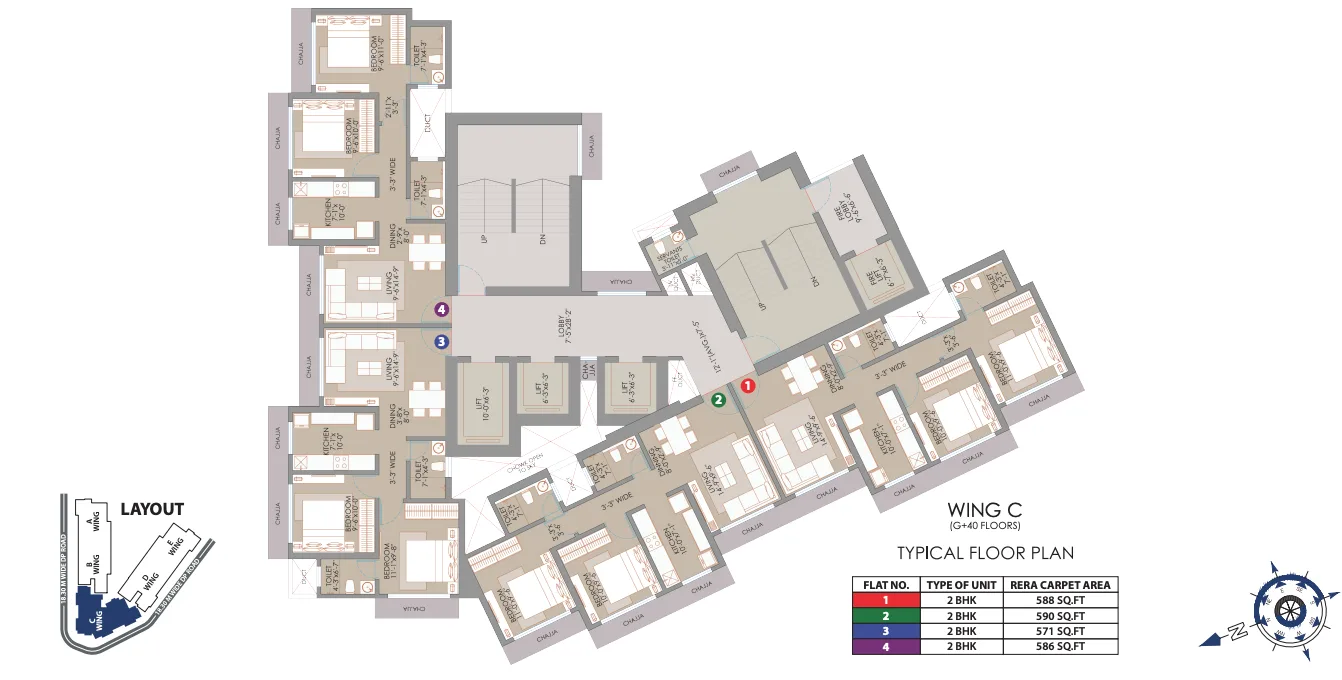 Veena Smart Homes, Kandivali West — floor plan 1