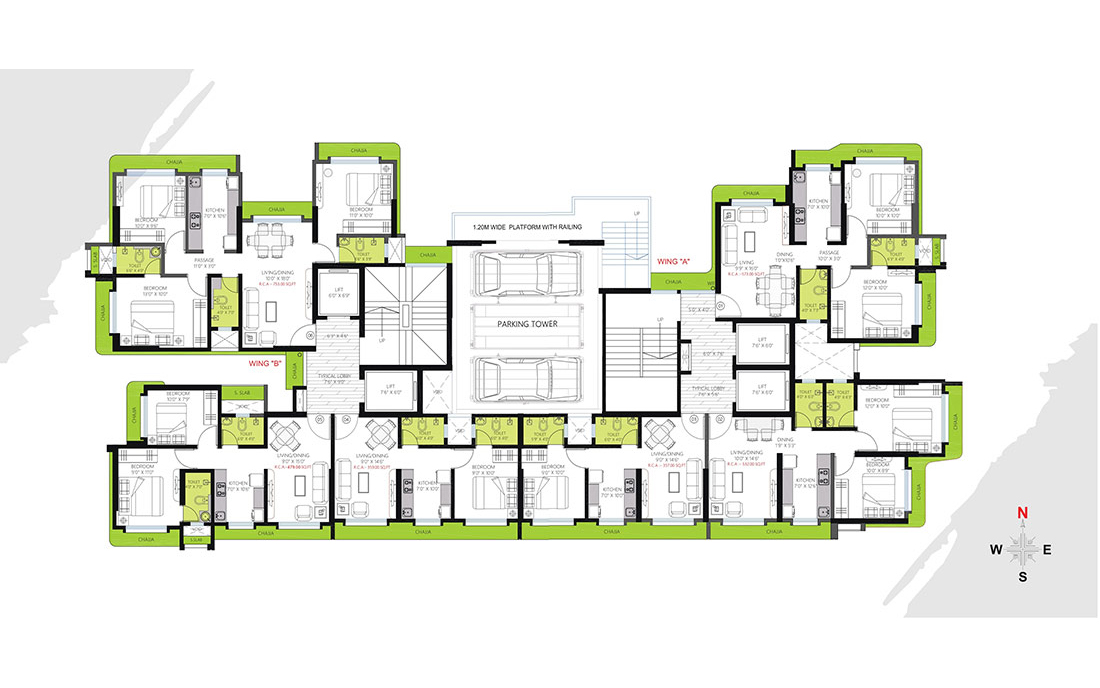 The Greens, Kandivali East — floor plan 1
