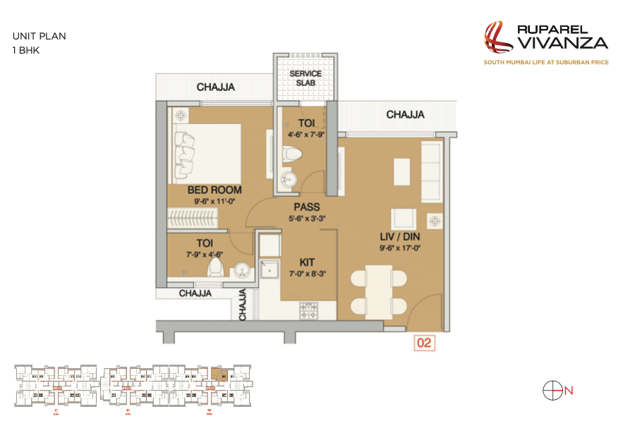 Ruparel Vivanza, Byculla — floor plan 1