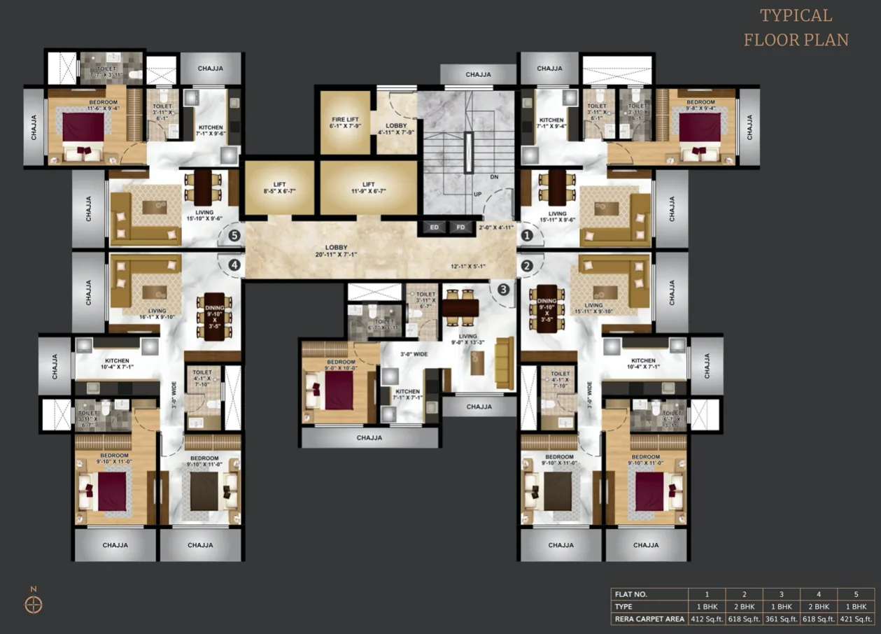 Shiv Lilam, Borivali East — floor plan 1
