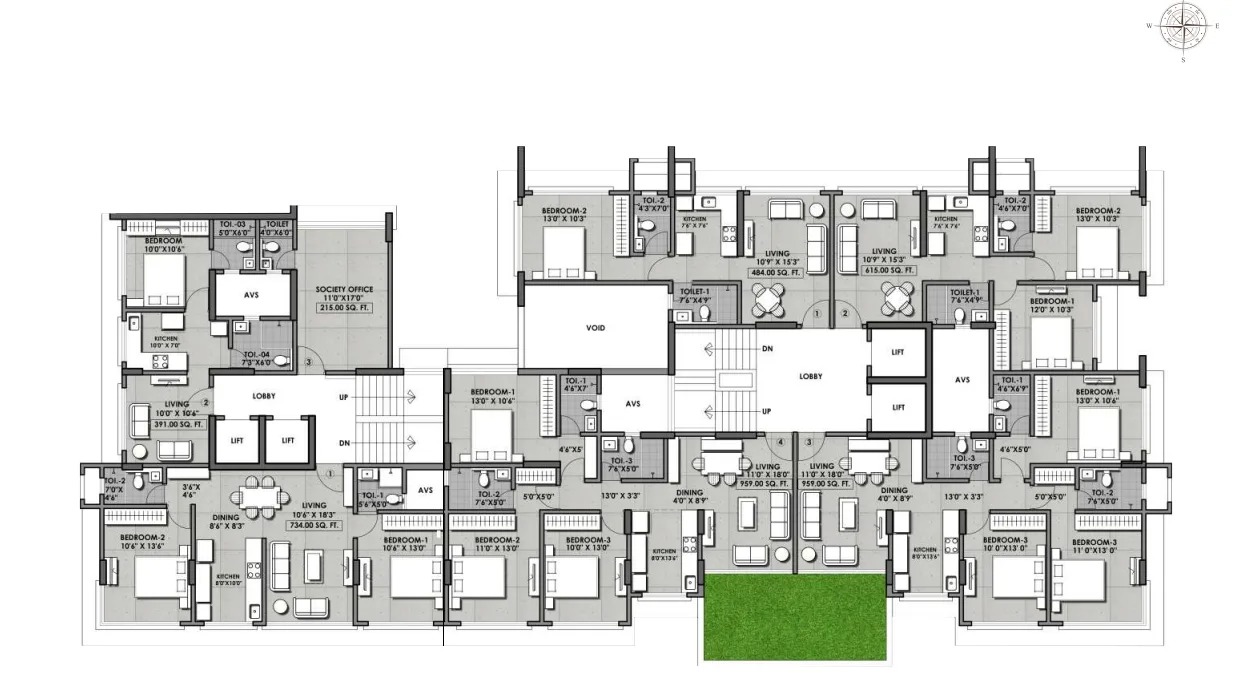 Atharv Laxmi, Vile Parle East — floor plan 1