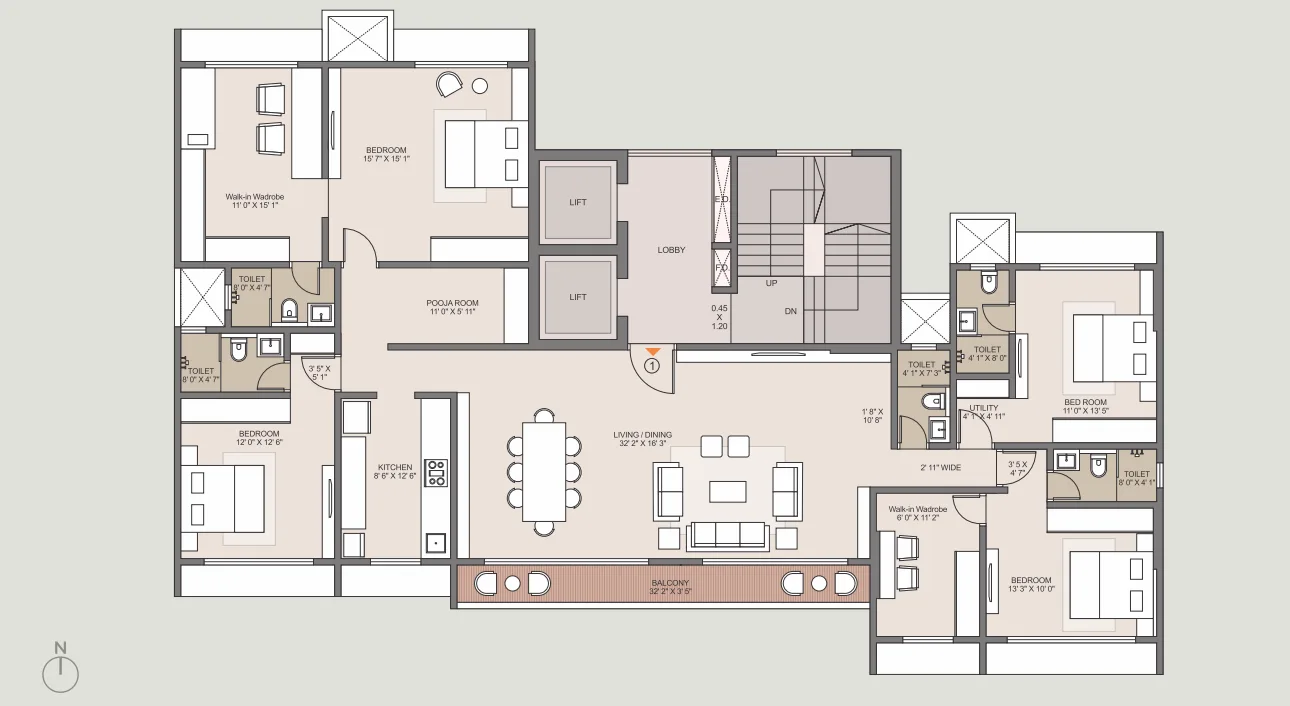 Monarch Westview, Santacruz West — floor plan 1