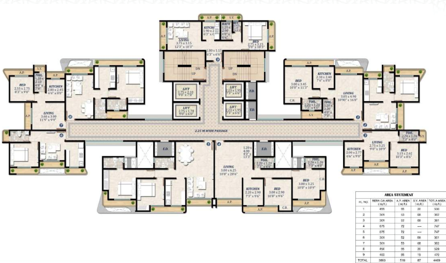 JVM Corner Stone, Thane West — floor plan 1