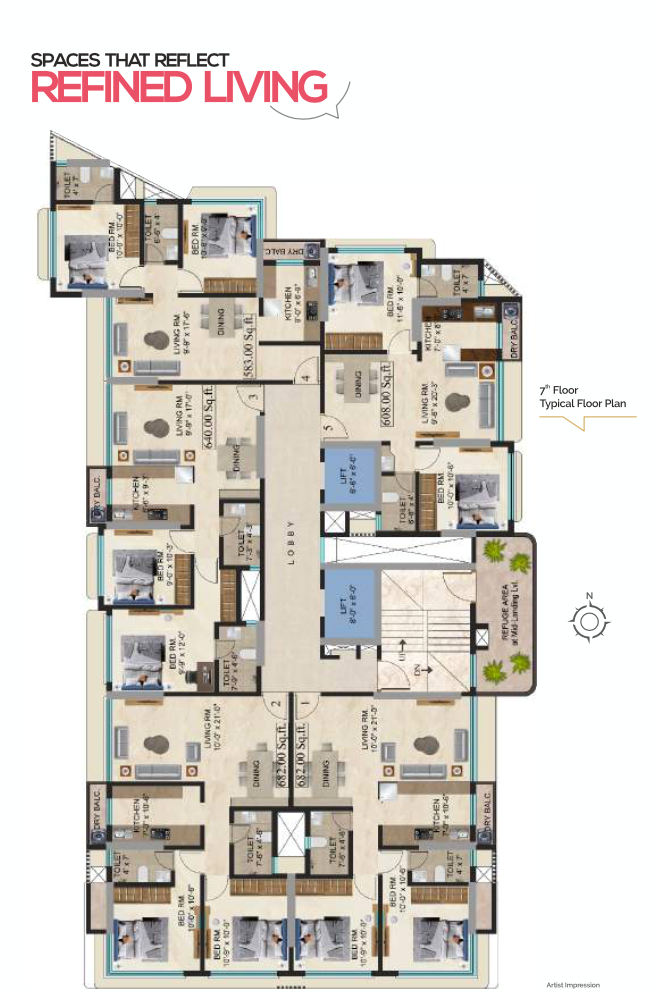 MK Gracia, Andheri West — floor plan 1