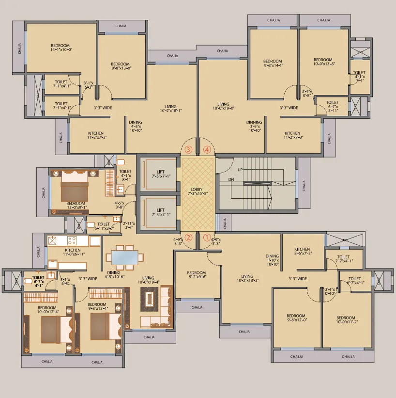 Rite Aspire, Borivali West — floor plan 1